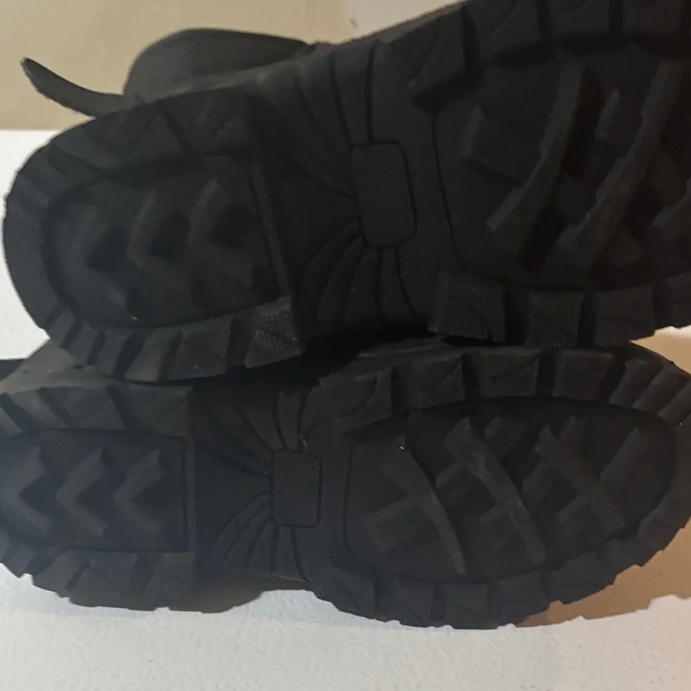 Kids' Black and Purple Snow Boots